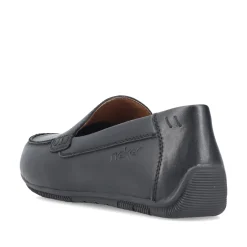 Rieker Herren Slipper glanzschwarz