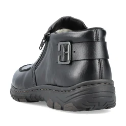 Rieker Herren Slipper glanzschwarz