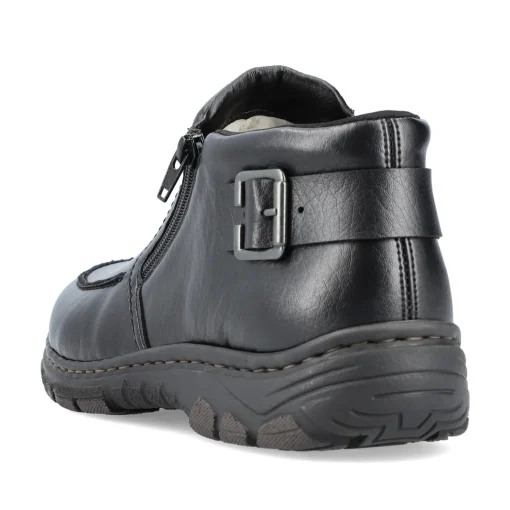 Rieker Herren Slipper glanzschwarz