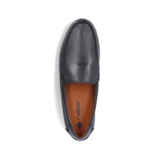 Rieker Herren Slipper glanzschwarz