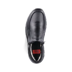 Rieker Herren Slipper glanzschwarz