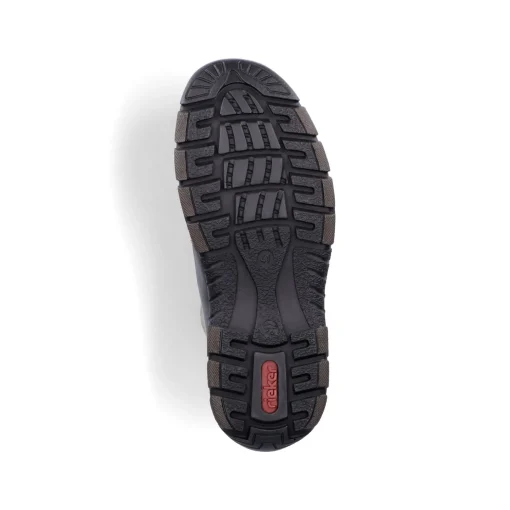 Rieker Herren Slipper glanzschwarz