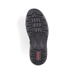 Rieker Herren Slipper glanzschwarz