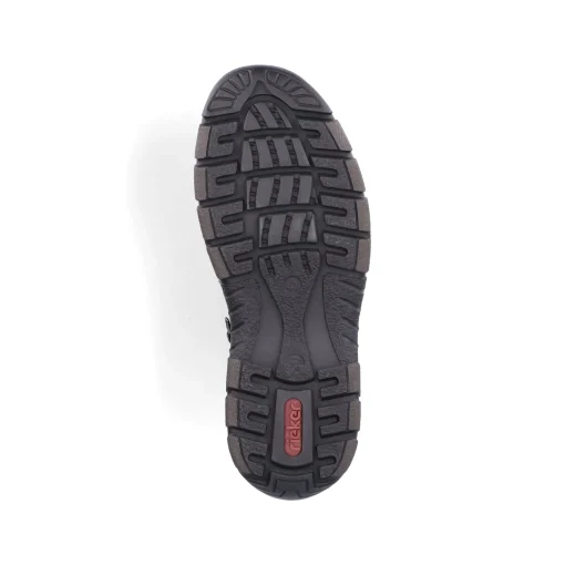 Rieker Herren Slipper glanzschwarz