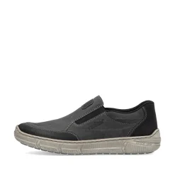 Rieker Herren Slipper graphitgrau