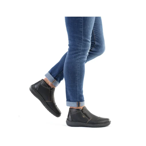 Rieker Herren Slipper graphitschwarz