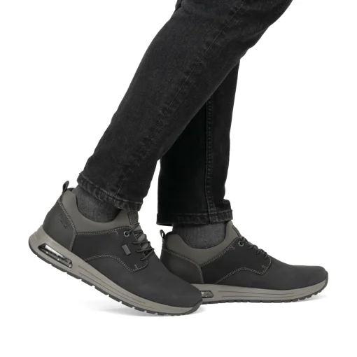 Rieker Herren Slipper graphitschwarz