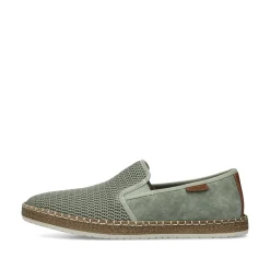 Rieker Herren Slipper grüngrau