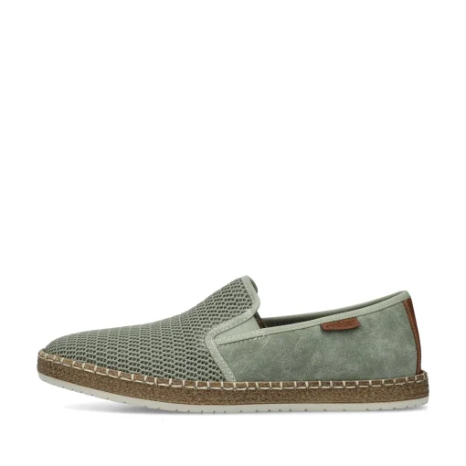 Rieker Herren Slipper grüngrau