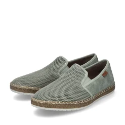 Rieker Herren Slipper grüngrau
