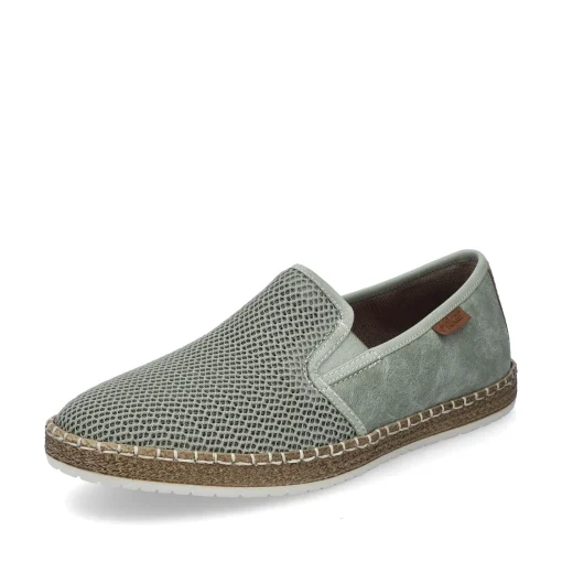 Rieker Herren Slipper grüngrau