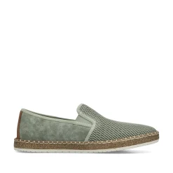 Rieker Herren Slipper grüngrau
