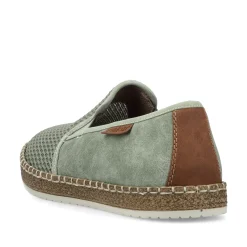 Rieker Herren Slipper grüngrau