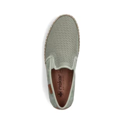 Rieker Herren Slipper grüngrau