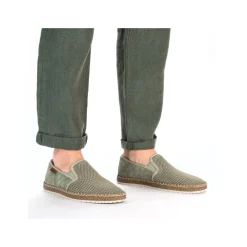 Rieker Herren Slipper grüngrau
