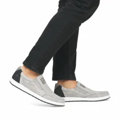 Rieker Herren Slipper mondgrau
