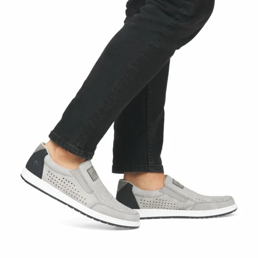 Rieker Herren Slipper mondgrau