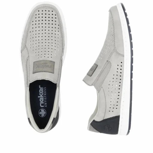 Rieker Herren Slipper mondgrau