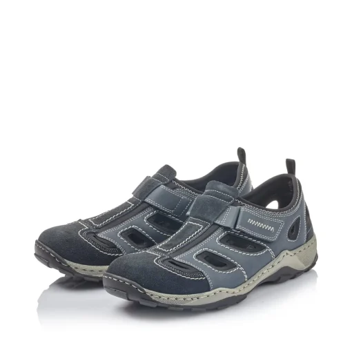 Rieker Herren Slipper ozeanblau