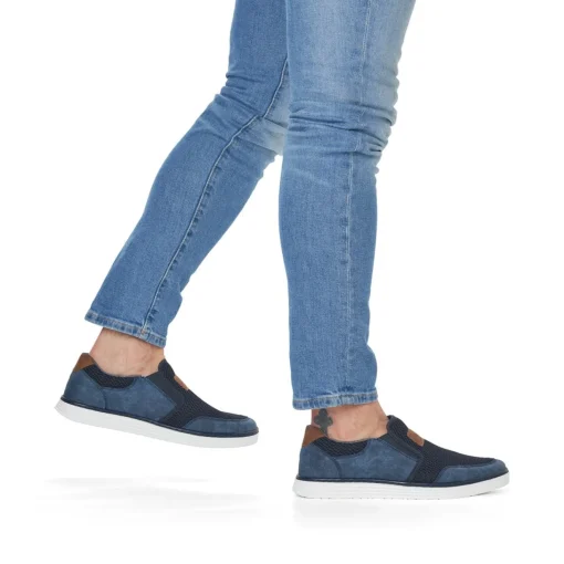 Rieker Herren Slipper ozeanblau