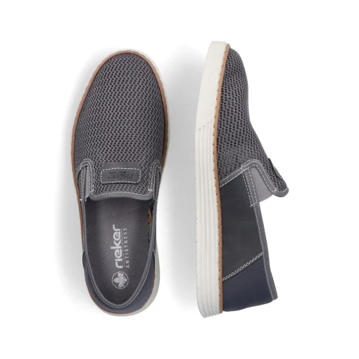 Rieker Herren Slipper steingrau