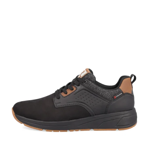 Rieker Herren Sneaker Low night-black wood-brown