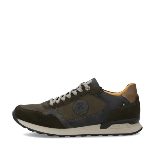 Rieker Herren Sneaker Low carbongrau-schwarz