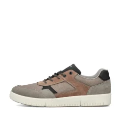 Rieker Herren Sneaker Low platingrau-nussbraun