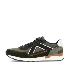 Rieker Herren Sneaker Low grünbraun-schwarz