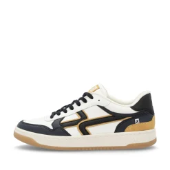 Rieker Herren Sneaker Low cremeweiß-schwarz
