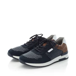 Rieker Herren Sneaker Low stahlblau