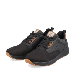 Rieker Herren Sneaker Low night-black wood-brown