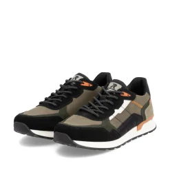 Rieker Herren Sneaker Low khaki-schwarz