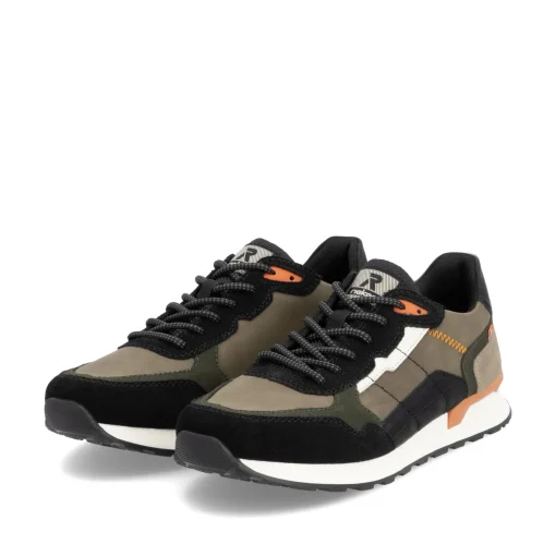 Rieker Herren Sneaker Low khaki-schwarz