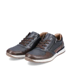 Rieker Herren Sneaker Low stahlblau-mokka