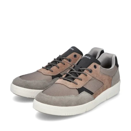 Rieker Herren Sneaker Low platingrau-nussbraun