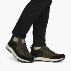 Rieker Herren Sneaker Low holzbraun-schwarz