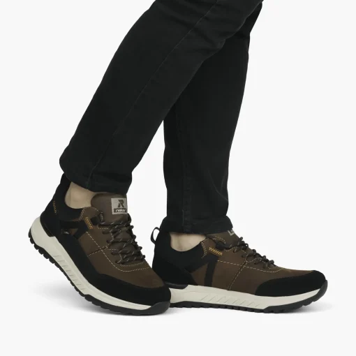 Rieker Herren Sneaker Low holzbraun-schwarz