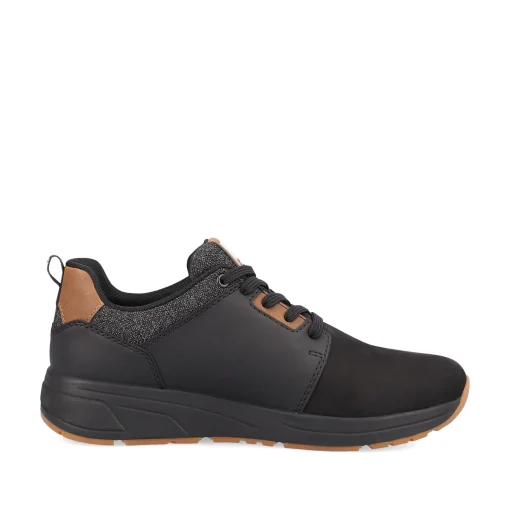 Rieker Herren Sneaker Low night-black wood-brown