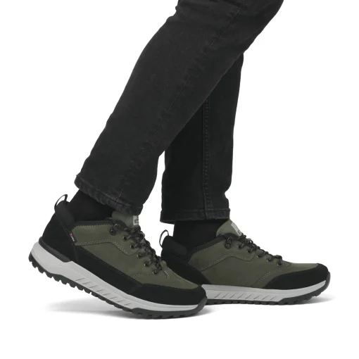 Rieker Herren Sneaker Low khaki-schwarz