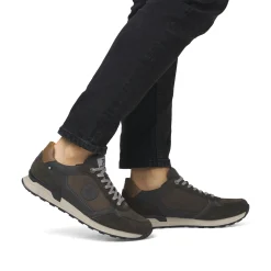 Rieker Herren Sneaker Low carbongrau-schwarz