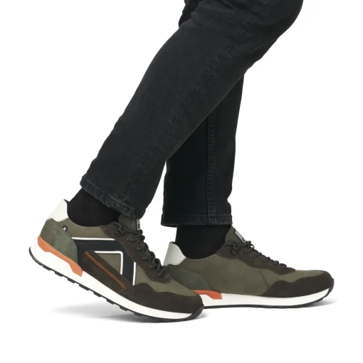 Rieker Herren Sneaker Low grünbraun-schwarz