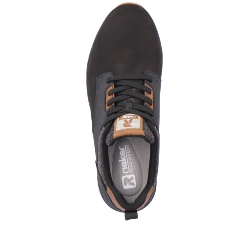 Rieker Herren Sneaker Low night-black wood-brown