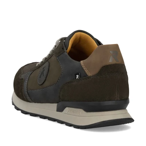 Rieker Herren Sneaker Low carbongrau-schwarz