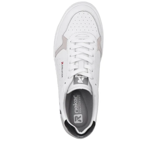 Rieker Herren Sneaker Low brilliant-white graphite-grey