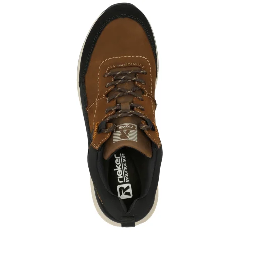Rieker Herren Sneaker Low holzbraun-schwarz