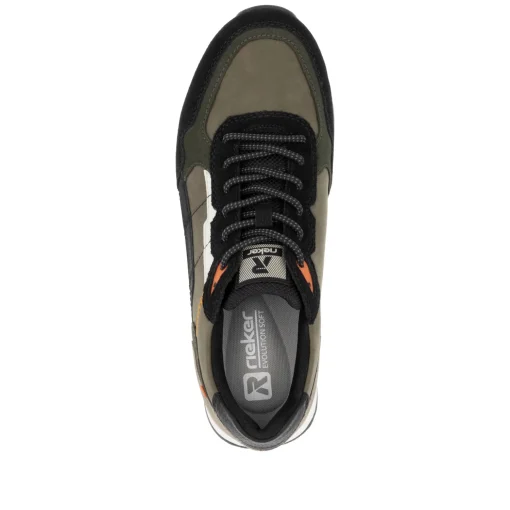 Rieker Herren Sneaker Low khaki-schwarz