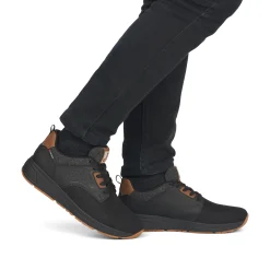 Rieker Herren Sneaker Low night-black wood-brown