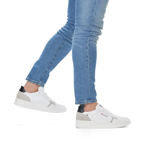 Rieker Herren Sneaker Low brilliant-white graphite-grey