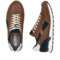 Rieker Herren Sneaker Low nut-brown ocean-blue